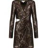 JONATHAN SIMKHAI Robe Blazer Conrad Sequins Sable à prix réduits 19