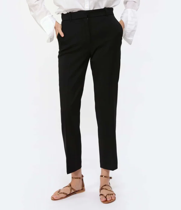 prix pas cher Joseph Pantalon Coleman Laine Noir 5