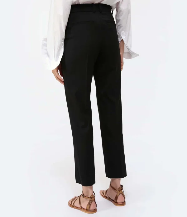 prix pas cher Joseph Pantalon Coleman Laine Noir 6