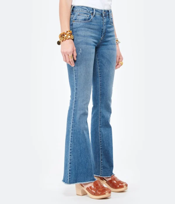 JEANNE VOULAND Jean Faden Flare Coton Bleu en ligne 5