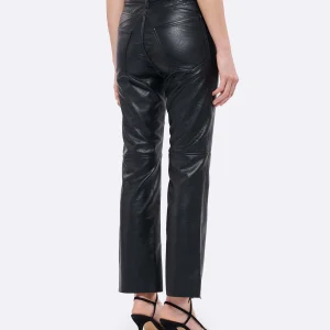 JEANNE VOULAND Pantalon Gabryel Cropped Flare Similicuir Noir Protections acheteurs 17