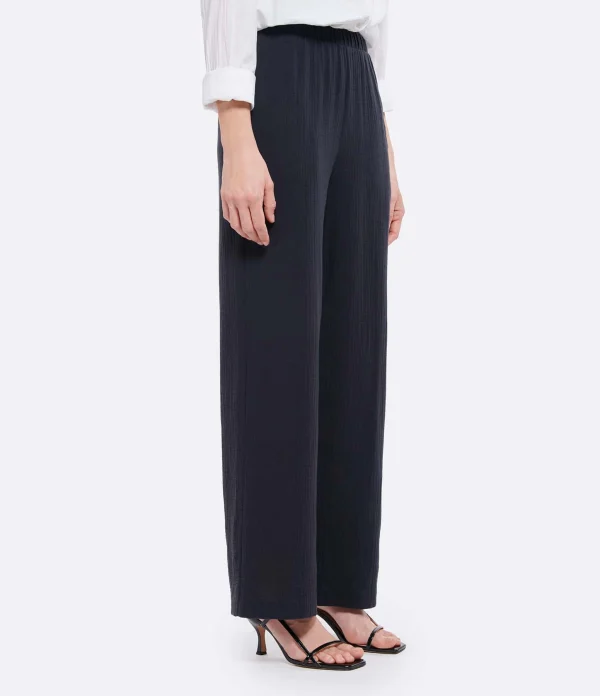 JEANNE VOULAND Pantalon Hory Gaze De Coton Noir à prix d'occasion 5