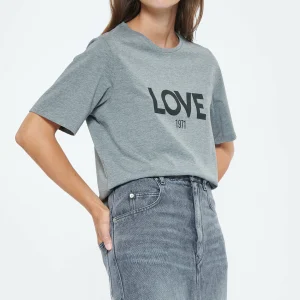 JEANNE VOULAND Tee-shirt Ben Love 1971 Coton Gris marques pas cher 11