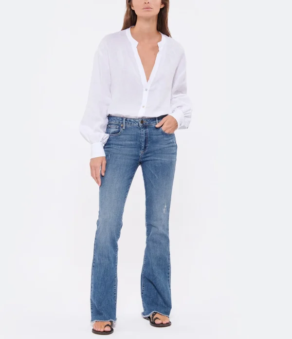 JEANNE VOULAND Jean Faden Flare Coton Bleu en ligne 4