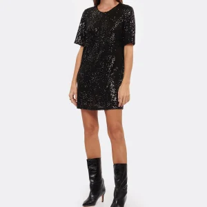 JEANNE VOULAND Robe Gala Sequin Noir marque pas cher 11