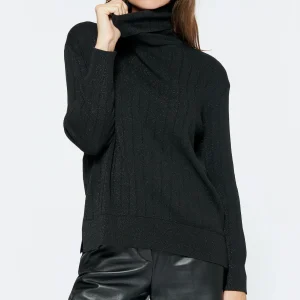 dernière tendance JEANNE VOULAND Pull Gelson Lurex Noir 12