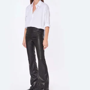 JEANNE VOULAND Pantalon Gill Simili Stretch Noir outlet soldes 15