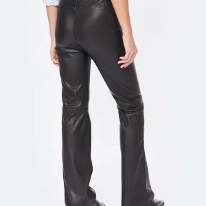 JEANNE VOULAND Pantalon Gill Simili Stretch Noir outlet soldes 19