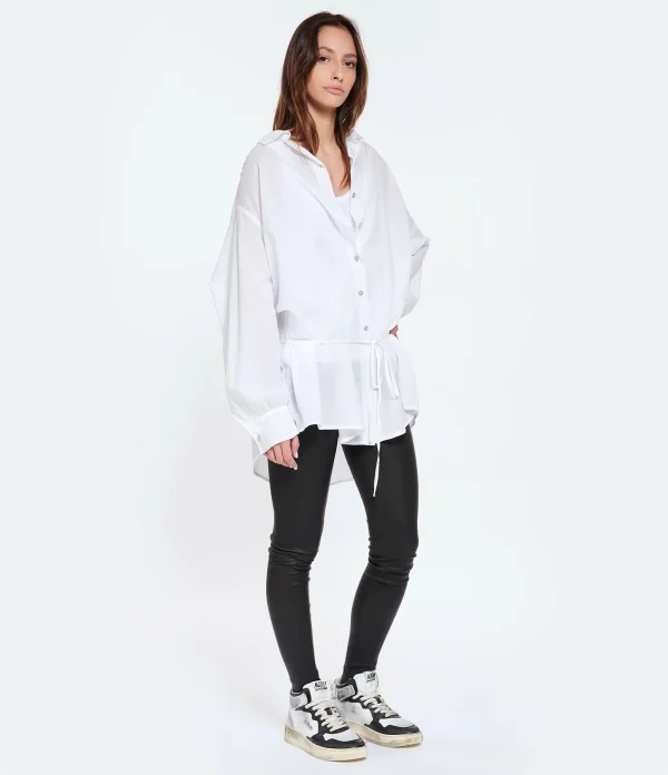 JEANNE VOULAND Chemise Tunique Jinko Coton Blanc REMISE allant 10