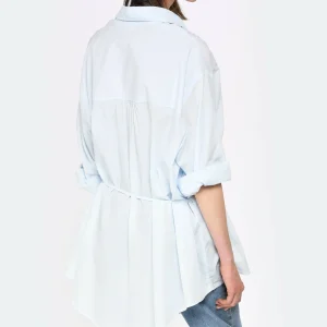 Retour gratuit en magasin. JEANNE VOULAND Chemise Tunique Jinko Coton Bleu 16