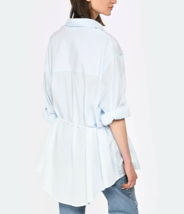 Retour gratuit en magasin. JEANNE VOULAND Chemise Tunique Jinko Coton Bleu 6