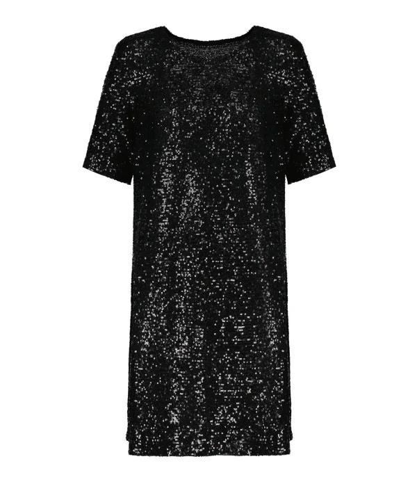 JEANNE VOULAND Robe Gala Sequin Noir marque pas cher 1