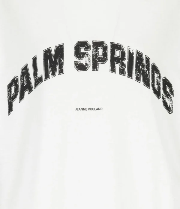 pas cher en ligne JEANNE VOULAND Tee-shirt Jai Palm Springs Vintage Blanc 3