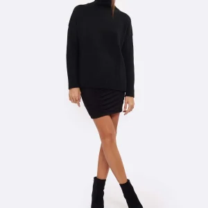 Kujten Pull Ulla Col Cheminé Oversize Cachemire Noir Satisfait ou Remboursé 16