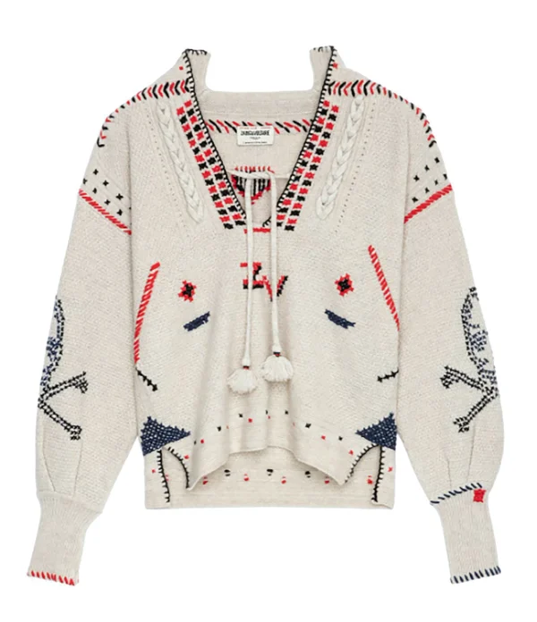 Zadig & Voltaire Pull Amanda Cachemire Beige Sugar a Prix Discount 1