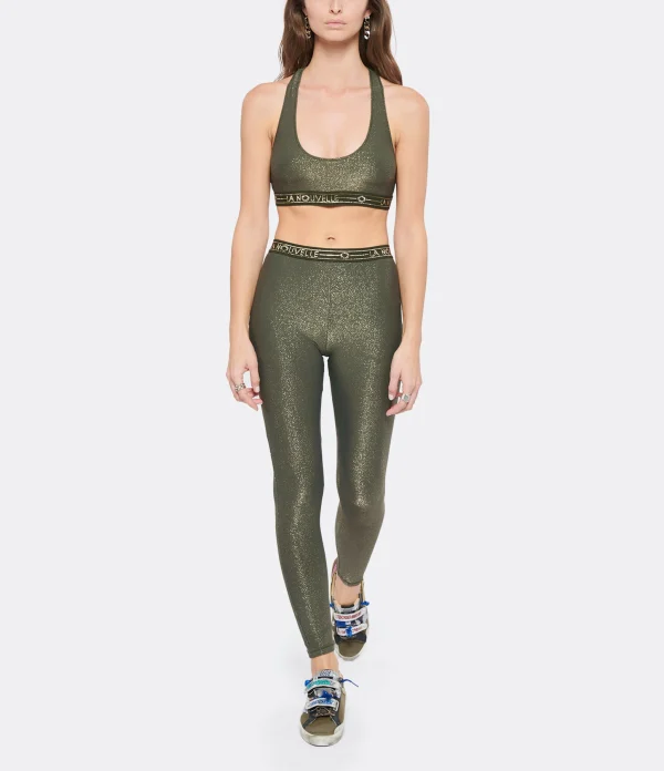 La Nouvelle Legging Gary Lurex Vert grande popularité 4