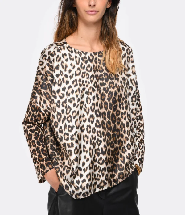 LA PRESTIC OUISTON Blouse Janine Soie Panthère bas prix 4