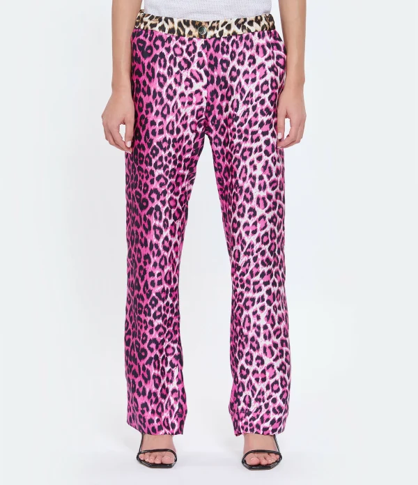 LA PRESTIC OUISTON Pantalon Lucky Soie Panthère Rose, Exclusivité Lulli site soldes 5