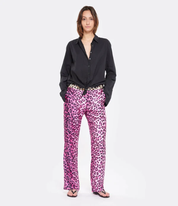 LA PRESTIC OUISTON Pantalon Lucky Soie Panthère Rose, Exclusivité Lulli site soldes 7