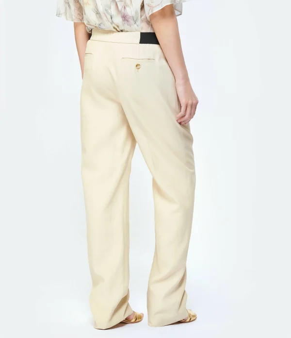 boutique en france LOULOU STUDIO Pantalon Takaroa Lin Beige 6