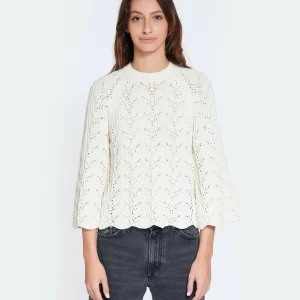 LOULOU STUDIO Top Cabra Crochet Coton Ivoire france en ligne 11