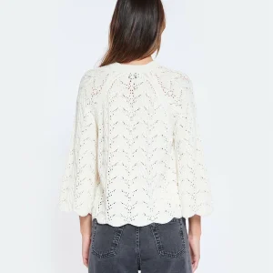 LOULOU STUDIO Top Cabra Crochet Coton Ivoire france en ligne 15