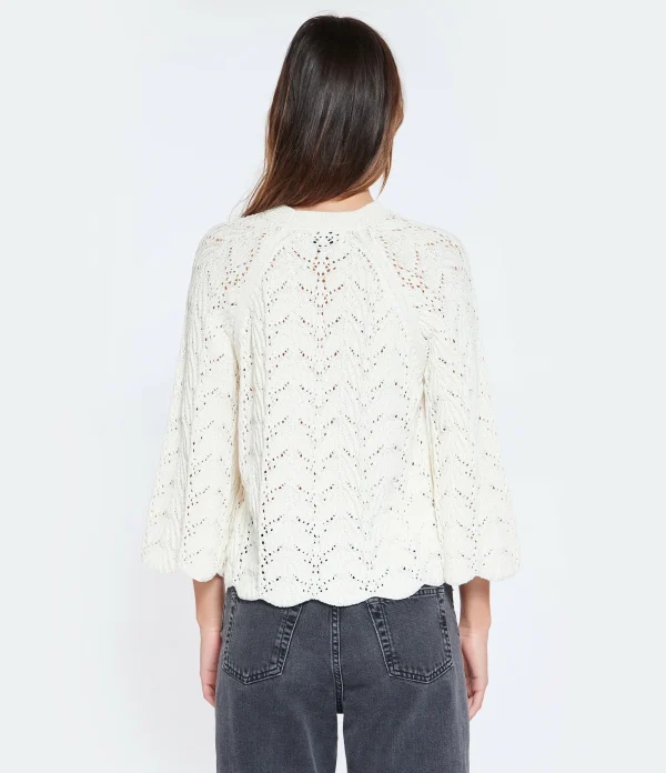 LOULOU STUDIO Top Cabra Crochet Coton Ivoire france en ligne 6