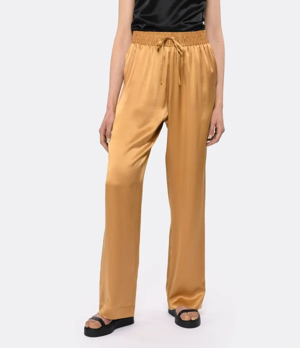 Couleurs variées LOULOU STUDIO Pantalon Soma Soie Camel 4