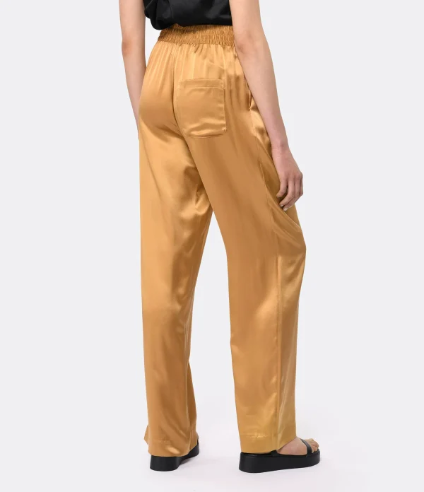 Couleurs variées LOULOU STUDIO Pantalon Soma Soie Camel 5