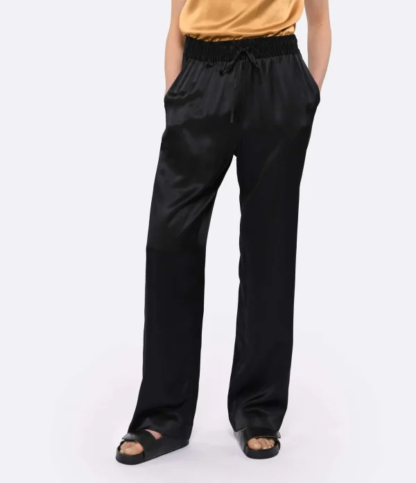 LOULOU STUDIO Pantalon Soma Soie Noir boutique en ligne 4