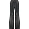 LOULOU STUDIO Pantalon Noro Large Cuir Noir pas cher 17