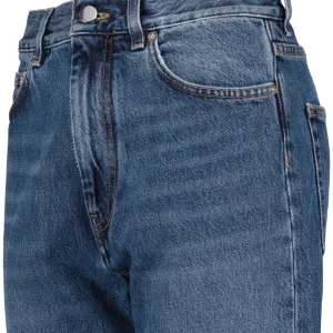 LOULOU STUDIO Jean Wular Droit Coton Bleu Délavé en ligne 12