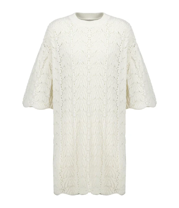 LOULOU STUDIO Robe Crochet Anjo Coton Ivoire france en ligne 1