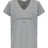 Tee-shirt Lulli St-Tropez Col V Coton Gris, Collaboration Jeanne Vouland X Lulli soldes pas cher 20