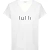 de garantie authentique Tee-shirt Lulli Col V Coton Bio Blanc 25