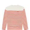 De Qualité Maison Labiche Tee-shirt Cool Sailor Amore Coton Biologique Rouge Ivoire 17