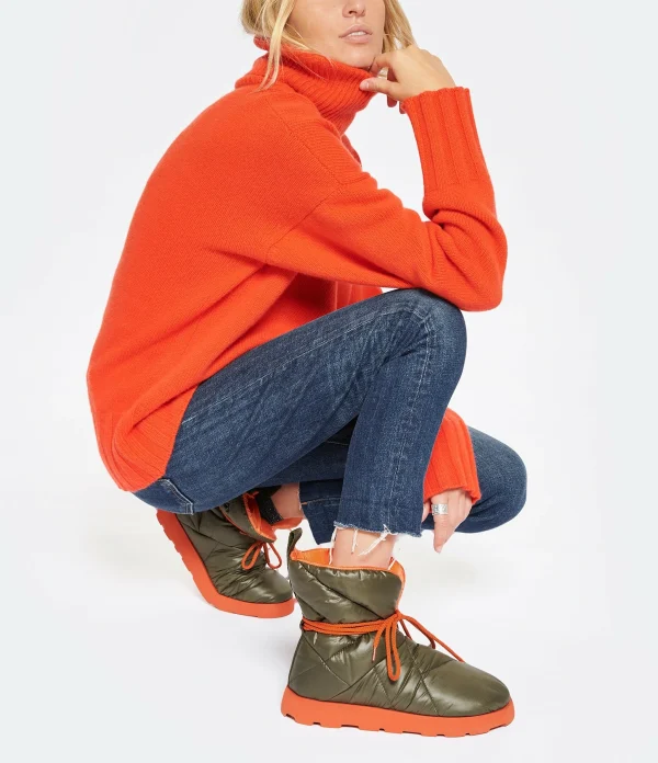 commentaire favorable MADE IN TOMBOY Pull Ely Col Roulé Laine Orange 7