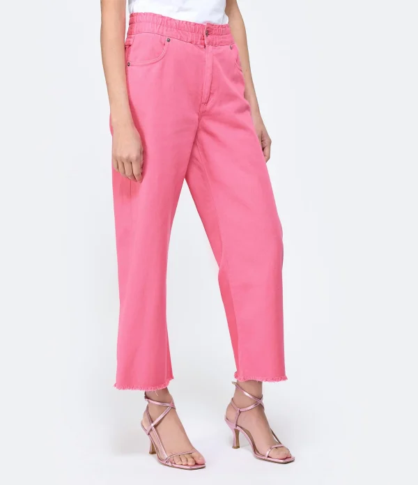 MAEVY MOUVEMENT LIBRE Pantalon Denim Rose Barbie shopping pas cher 5