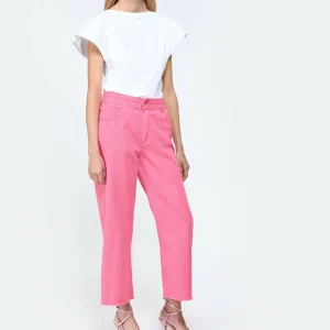 MAEVY MOUVEMENT LIBRE Pantalon Denim Rose Barbie shopping pas cher 11