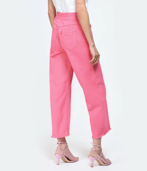 MAEVY MOUVEMENT LIBRE Pantalon Denim Rose Barbie shopping pas cher 6