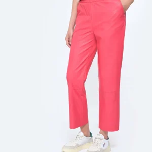 MAEVY MOUVEMENT LIBRE Pantalon Pantavegan Cuir Vegan Fraise à prix imbattables 13