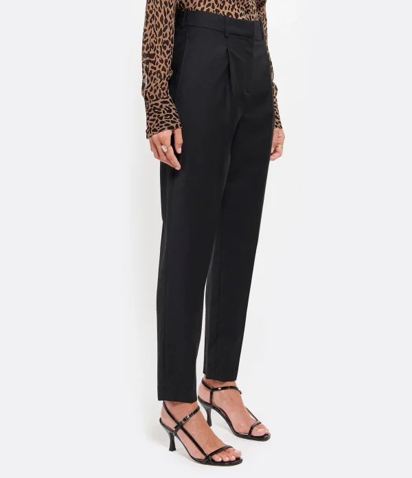 soldes luxe MAISON STANDARDS Pantalon à Pinces Laine Noir 5