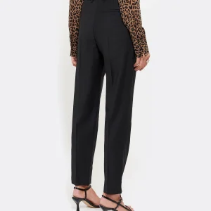 soldes luxe MAISON STANDARDS Pantalon à Pinces Laine Noir 15