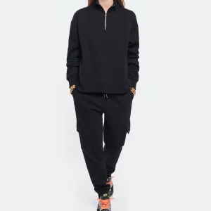 MAISON STANDARDS Sweatshirt Chiara Coton Noir meilleur cadeau 10