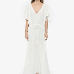 MAISON SAINT JULIEN Robe Alexandrie Longue Coton Blanc Boutique 10