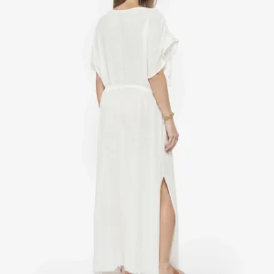 MAISON SAINT JULIEN Robe Alexandrie Longue Coton Blanc Boutique 12