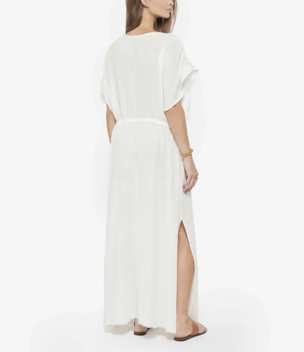 MAISON SAINT JULIEN Robe Alexandrie Longue Coton Blanc Boutique 5