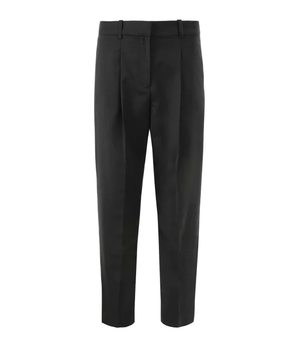 soldes luxe MAISON STANDARDS Pantalon à Pinces Laine Noir 1