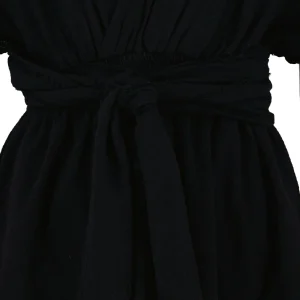 en ligne vente MAISON SAINT JULIEN Robe Empire Courte Coton Noir 8