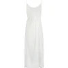 Retour Gratuit MAISON SAINT JULIEN Robe Palm Coton Blanc 14